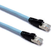 Excel Cat6A Solid Patch Lead U/FTP Shielded LSOH Blade Booted 10m Ice Blue